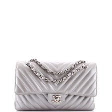 Chanel Classic Double Flap Bag Chevron Caviar Medium