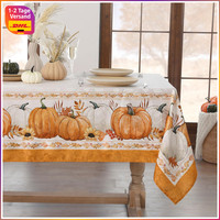 Tischdecke Jacquard Abwaschbar 80X80 Cm Quadratisch Herbst Mitteldecke