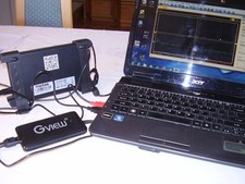 Oszilloskop-Komplettstation mit Hantek DSO-6022BE und Acer-Laptop Windows 7