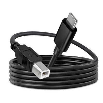 10FT USB B to Type C Printer Cable B C PC Cord Black 