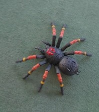 Plastic Toy Spider Black with Red and Yellow Legs for Ages 4-11 Years