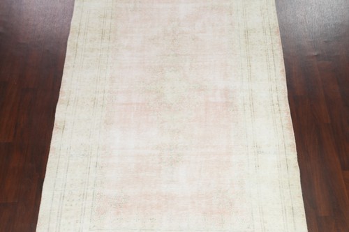 Muted Distressed Area Rug 6x10 Traditional Hand-knotted Wool Vintage Carpet - Picture 3 of 18