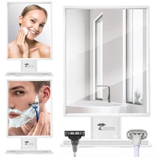ToiletTree Products Fogless Shower Mirror for Shaving & Makeup - Adjustable -...