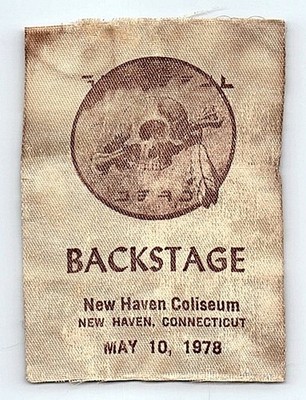 Grateful Dead May 10 1978 New Haven CT Concert Backstage Pass Fabric