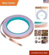 Double-Sided Copper Foil Tape for Grounding & Soldering - 1/4inch x 21.8yd