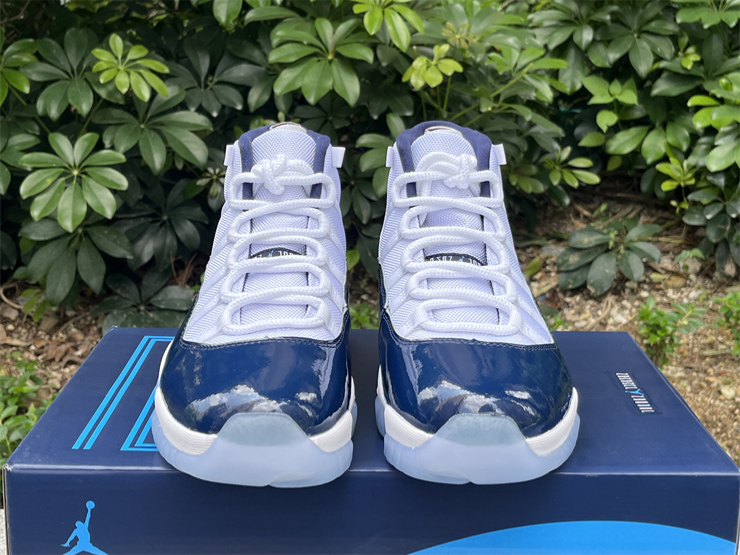 Air Jordan 11 Retro Midnight Blue Men's Comfort Shoes -378037-123
