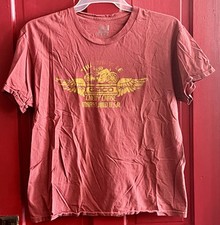 Rare Vintage Salmon Colored GEICO Motorcycle Insurance T Shirt Size Large