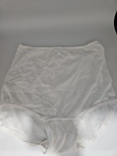 BALI Vtg NOS Skimp Scamp Panties 2633 Sz XL/8 Wht Granny Nylon Sheer Gusset