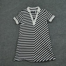 Maeve Dress Womens XS X Small Black White Polo Collared Casual Anthropologie