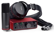 Focusrite Scarlett Solo Studio 4th Gen Recording Interface+Mic+Pop Filter+Cable