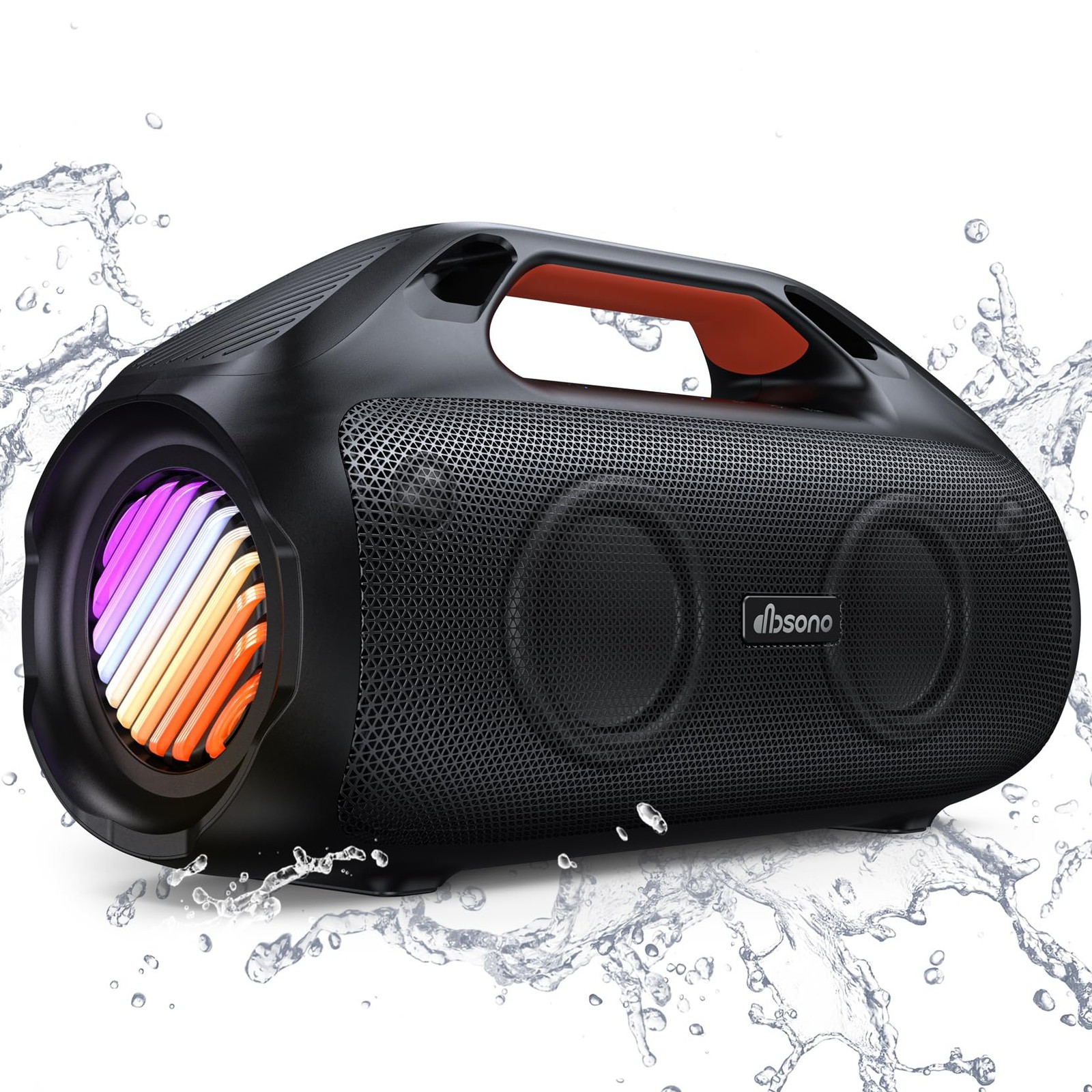 100W Bluetooth Speaker, Outdoor Wireless Boombox with Powerf