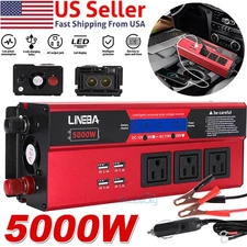 Inversor Para Carro Auto Coche 5000 Watt Convertidor De Corriente 12V a 110V