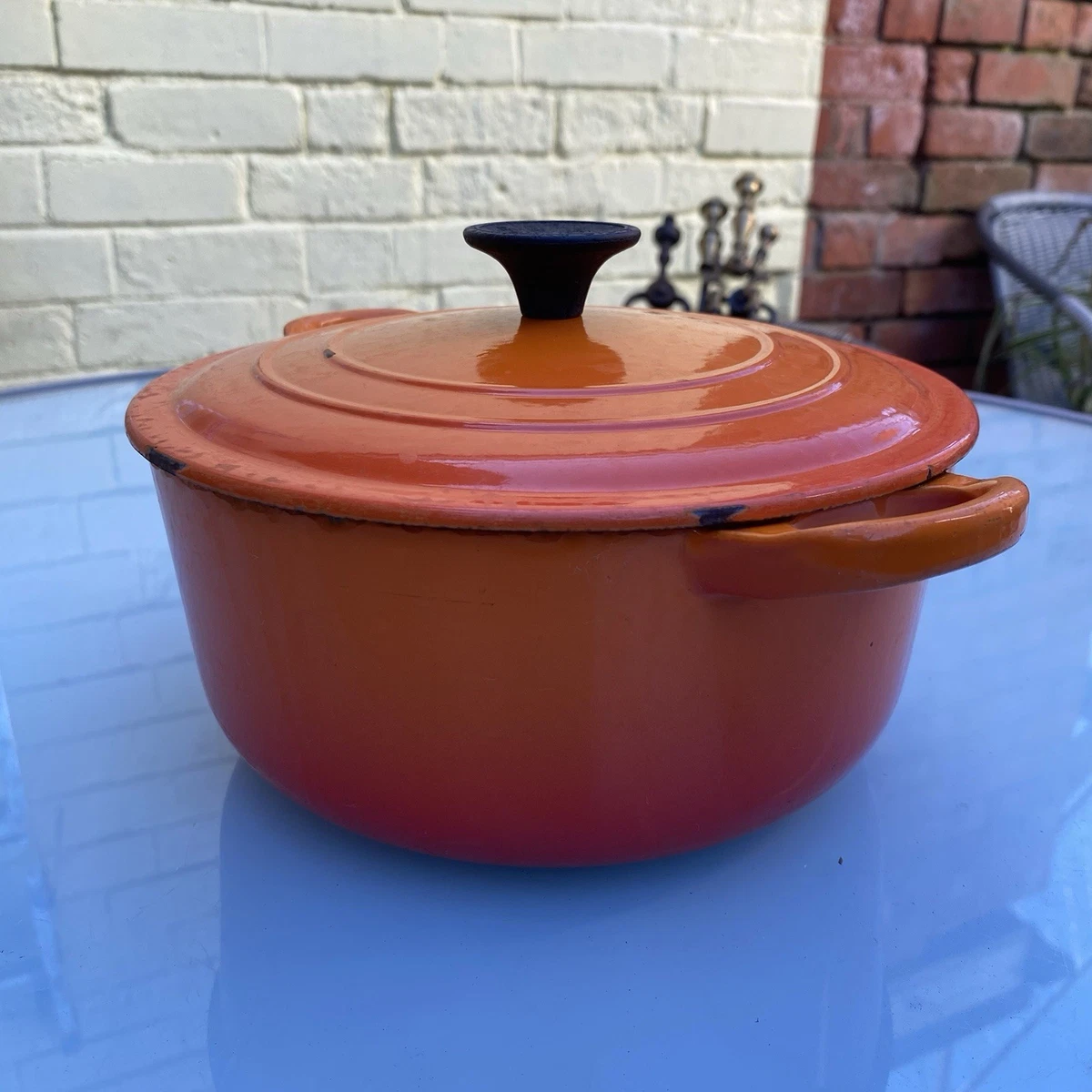 A2/ ️VINTAGE POÊLE LE CREUSET VOLCANIC N°20 EN FONTE