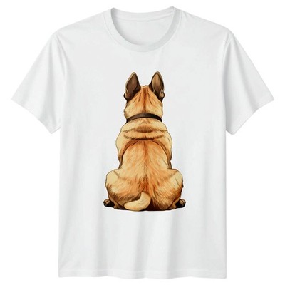 Toller Belgischer Malinois Hund sitzender Rücken T-Shirt Malinois Arbeitshund