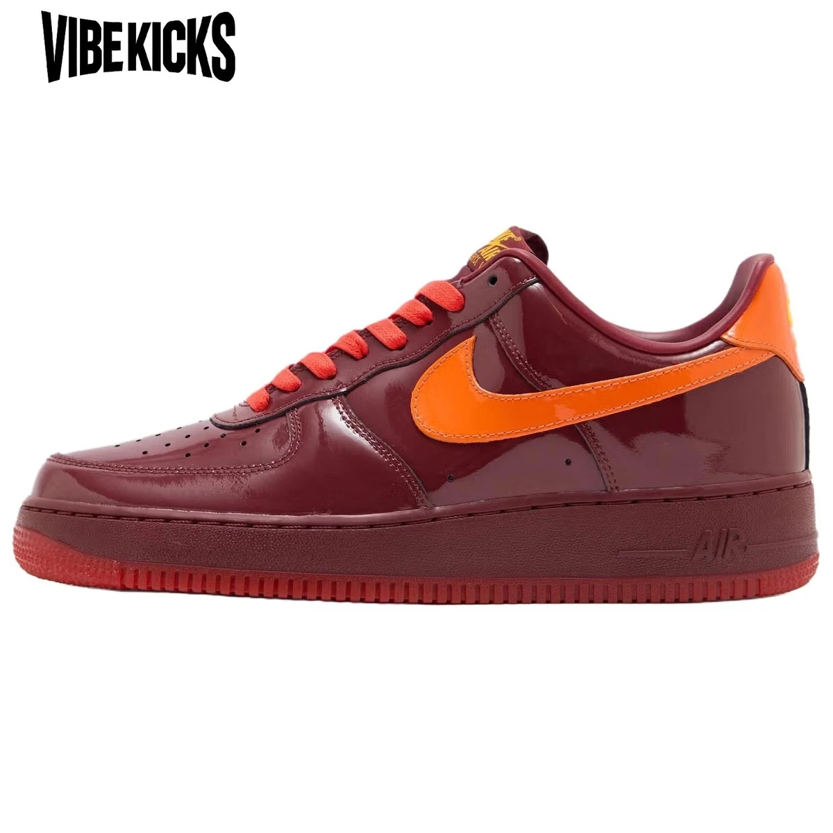 Nike Air Force 1 Low Patent Leather Dark Team Red for Sale