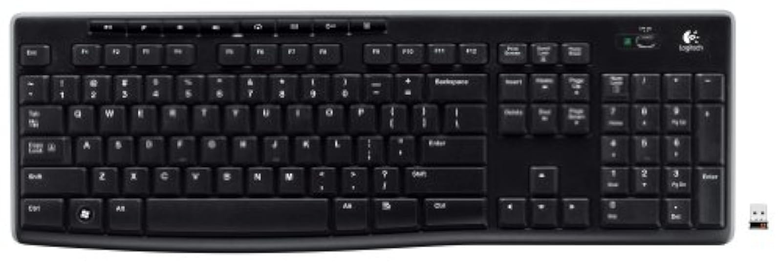 Logitech Wireless Keyboard K270 With Long-Range Wireless Standard Very Good