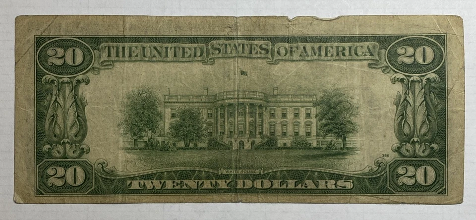 1934 D $20 Twenty Dollar Bill Federal Reserve Note Bank Cleveland Ohio - Image 2 of 2