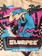 Black Slurpee Man Surfer 7-11  Hawaiian Tote Bag Rare