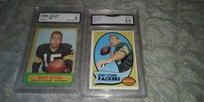 1963 Topps Bart Starr #86 GMA Graded 1970 Starr #30 GMA 3.5 