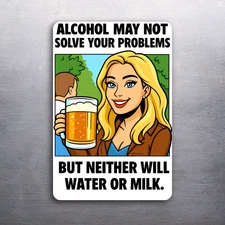 3x2 FUNNY Drinking Beer Fridge Refrigerator Magnet (D.Romeo)