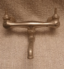 Vintage Royal-Clev Nickel Plated Brass Wall Mount Faucet for Parts or Restore
