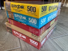 Lot 5 New Sealed Springbok: White Christmas Wishes, Cookie Tins, Classical Brass