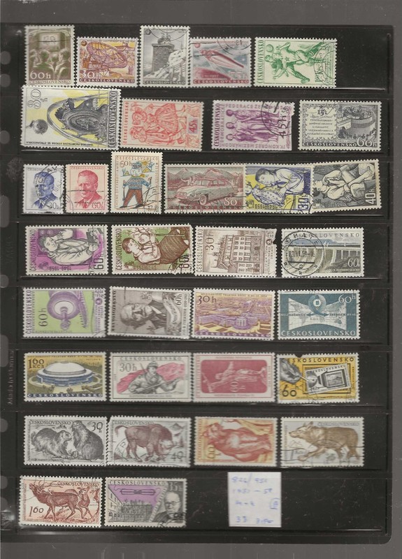 CZECHOSLOVAKIA (41-59)...Sc #826/951...Used (CTO)...1957/59...38 Different