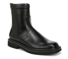 FRANCO SARTO ASTINA BLACK FAUX LEATHER ANKLE BOOTS