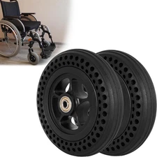 6 Inch Wheelchair Wheel Replacement Honeycomb Rubber Anti-Slip Tire, 6"X 1.4" So