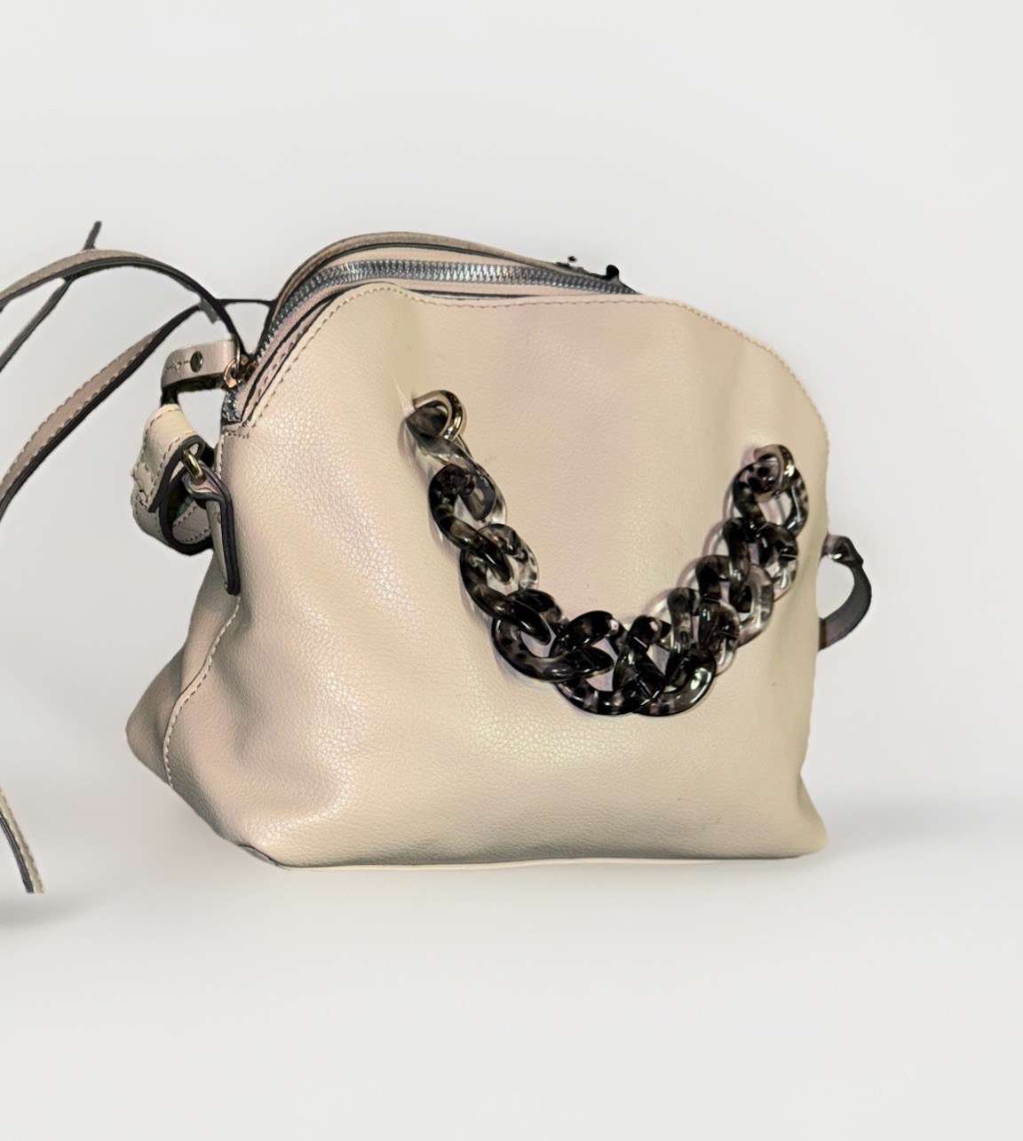 Bold Elements Multipockets Crossbody Bag Gray Fau… - image 2