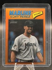 2026 Topps Heritage - Eury Perez Orange Chrome Refractor 18/25