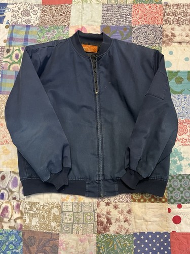 Vintage Red Kap Cotton/Poly Blend Work Jacket Quilted Lined Adult Size XXL Navy - Picture 1 of 10