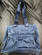 Vintage Esprit Handbag Purse Blue Nylon Approx 15"x13" & 13" Drop See Name On It