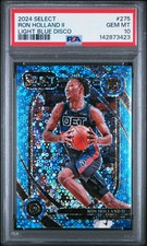 Ron Holland II 2024-25 Select Courtside #275 Light Blue Disco /99 (RC) PSA 10