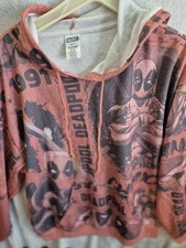 Deadpool XL Marvel Allover Graphic Hoodie Sweatshirt