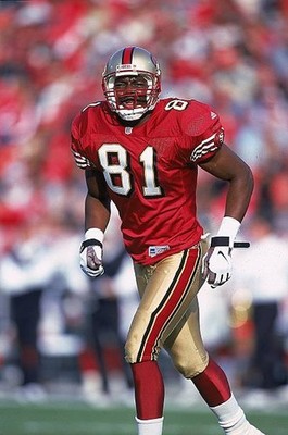 Terrell Owens San Francisco 49ers looks on from the field at the g- Old Photo