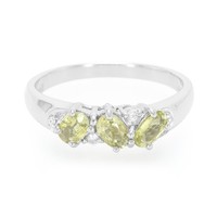 Cavill Ring Damen Sterlingsilber 925 Platin Turmalin Zirkonia Oval