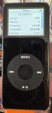 Apple iPod nano 1st Gen Black 2 GB A1137 Good Used Bad Battery 284 Songs