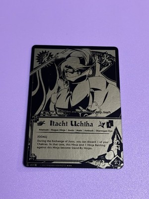 Naruto CCG Itachi Uchiha Super Rare 453 Black & Gold Edition | eBay