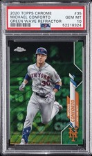 2020 TOPPS CHROME GREEN WAVE REFRACTOR #35 MICHAEL CONFORTO PSA 10