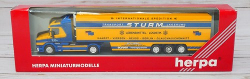 Herpa 145480, remolque tractor y refrigerador Scania 124, transporte Sturm, escala HO | Condition: New