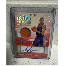 2025 Leaf Retro Relic Signatures Amar'e Stoudemire Auto Game Used Patch #/35
