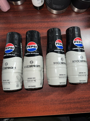 (4) SodaStream Pepsi Zero Soda Mix - 14.9 fl oz - 24 Servs - Exp 06/2025 SEALED!