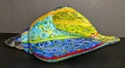 Vintage Murano w/Label Millefiori Art Glass Conch Sea Shell Sculpture 11"