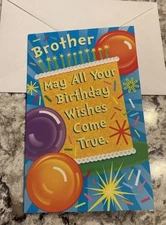 Birthday Brother May Your Wishes Come Thru 5'x7.75" Stockwell Greeting Card