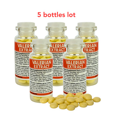 Valerian Root Extract 5 bottles x 50 Coated Tablets (20mg) Экстракт Валерианы 