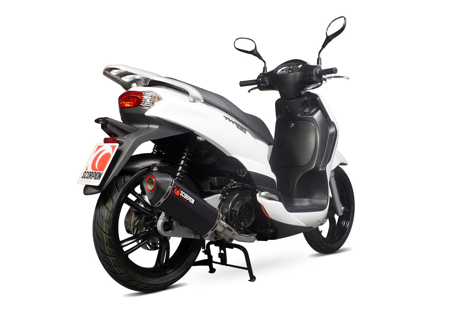 Peugeot Tweet 125 10-17 Scorpion Full Exhaust Serket Black Ceramic RPG104BCER