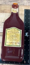 Vintage Wine & Cheese Ceramic Decorative Bottle Serving Platter 1874 Design