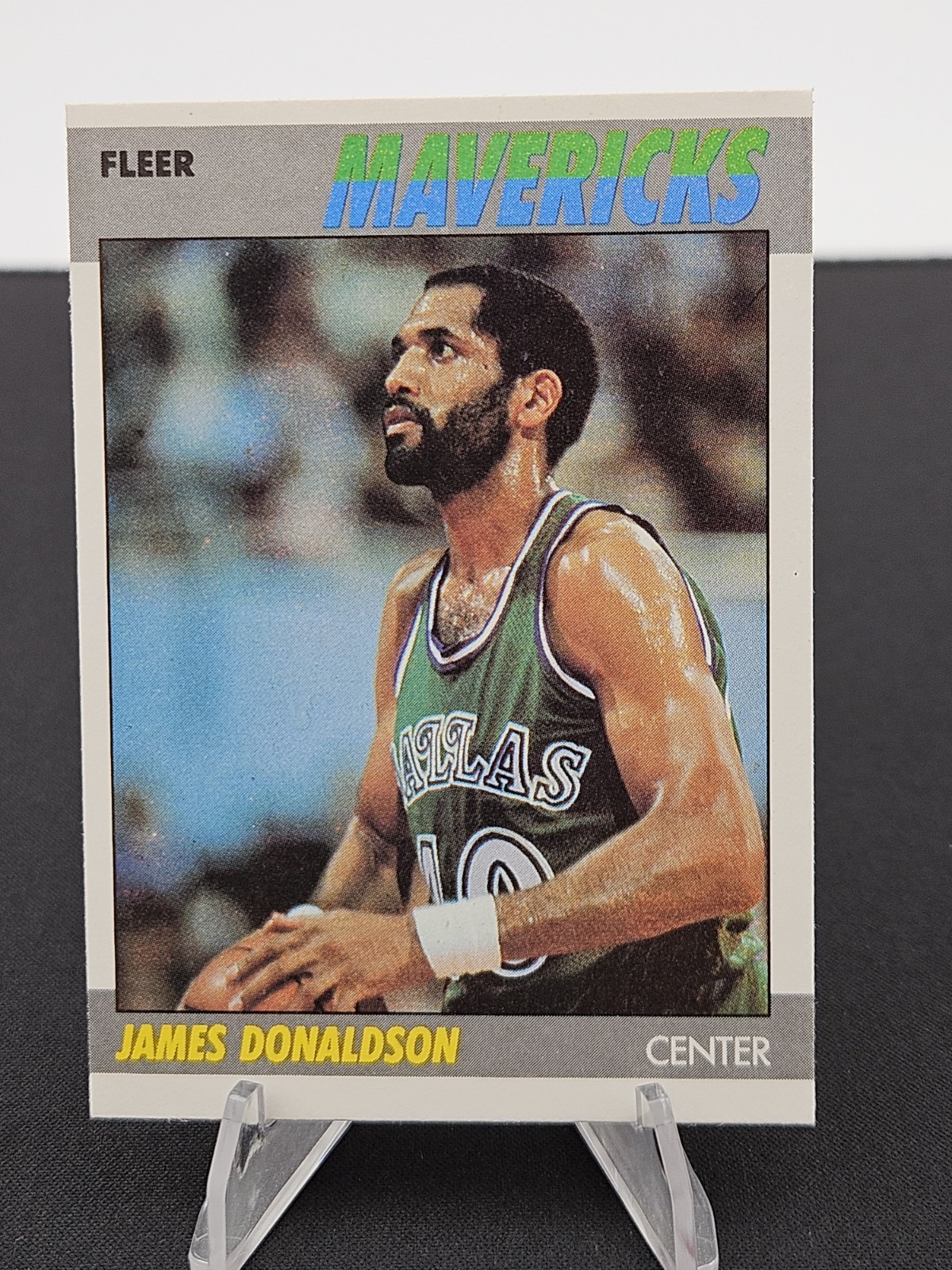 1987-88 Fleer Basketball #28 James Donaldson RC Rookie Dallas Mavericks NBA