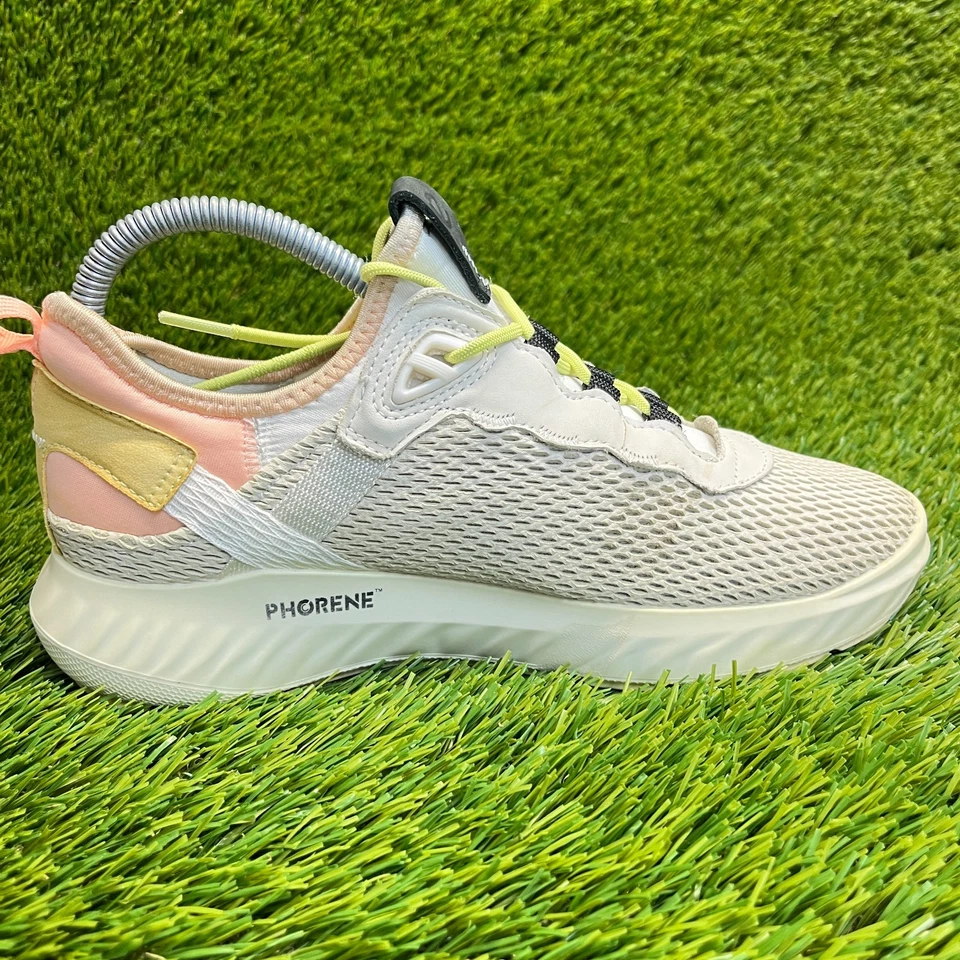 Ecco ATH-1FW женщин размер 5-5,5 желтовато-коричневый сетки розовый ходьбы кроссовки - Изображение 4 из 4